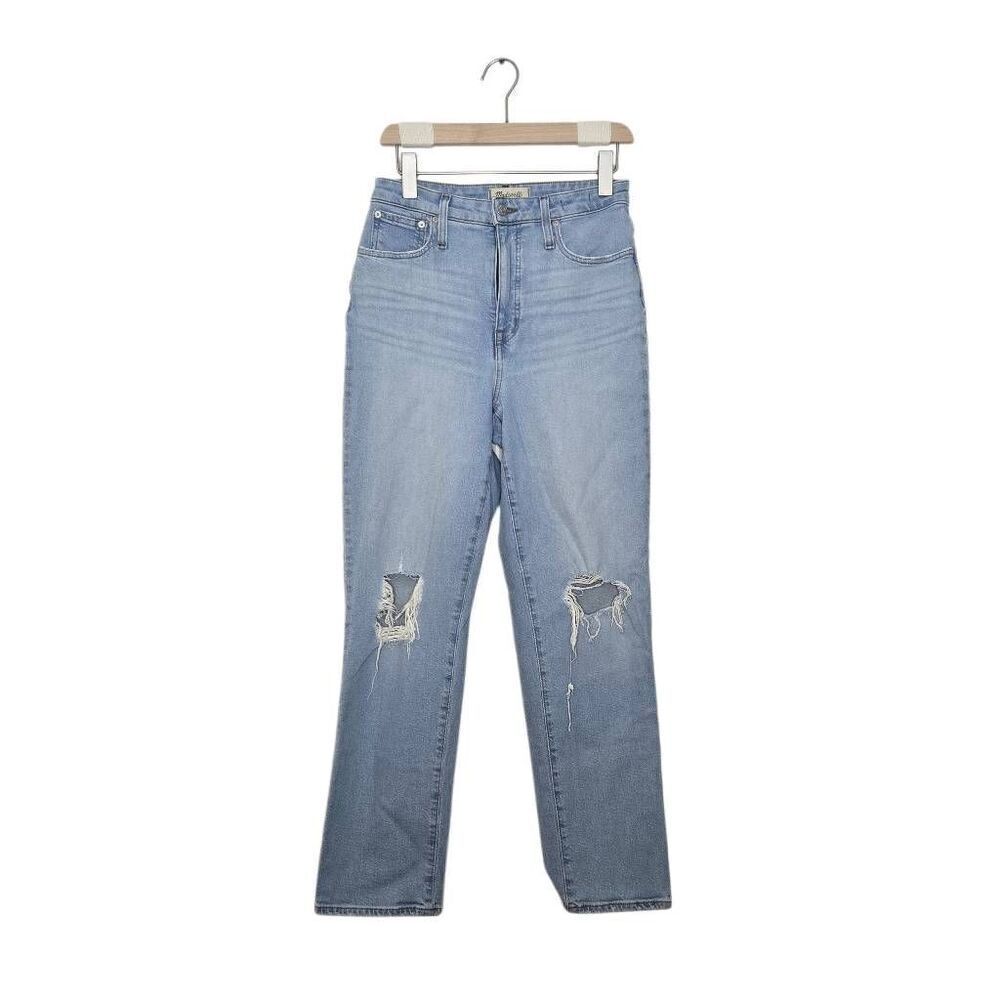 Madewell Curvy Perfect Vintage Straight Jeans Size 28 Distressed